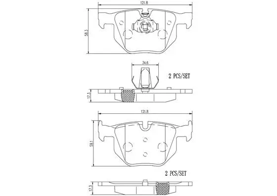 Brake Pad Set, disc brake (P06056N)