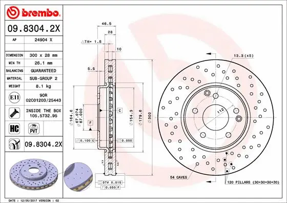 Brake Disc (09.8304.2X)