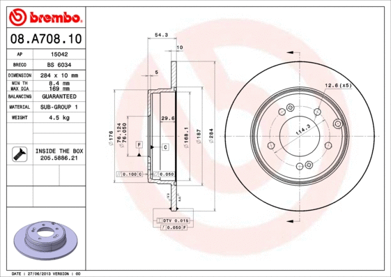 Brake Disc (08.A708.10)