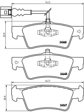 Brake Pad Set, disc brake (P 85 091)