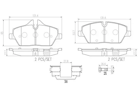 Brake Pad Set, disc brake (P06067N)