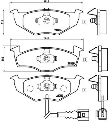 Brake Pad Set, disc brake (P 85 071)