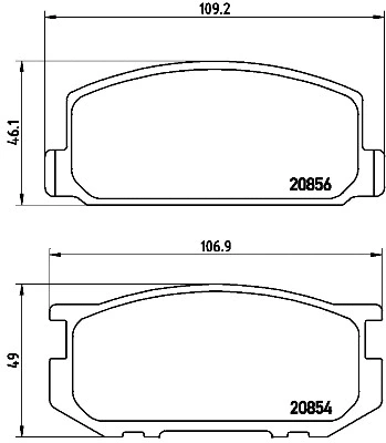 Brake Pad Set, disc brake (P83005N)