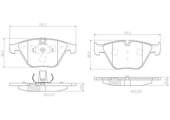 Brake Pad Set, disc brake (P06054N)