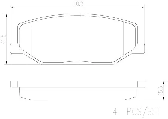 Brake Pad Set, disc brake (P79001N)