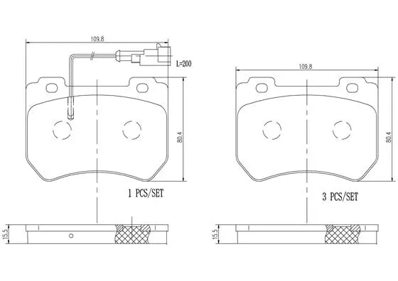 Brake Pad Set, disc brake (P23129N)