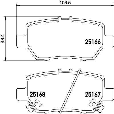 Brake Pad Set, disc brake (P 28 078)