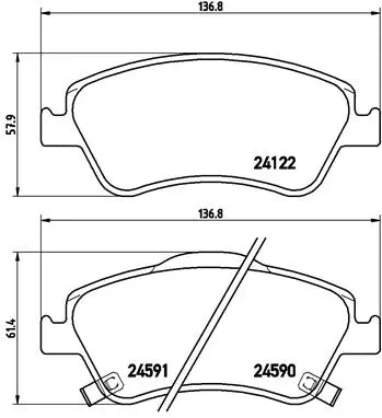 Brake Pad Set, disc brake (P 83 079)