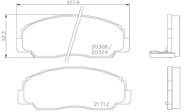 Brake Pad Set, disc brake (P 16 012)