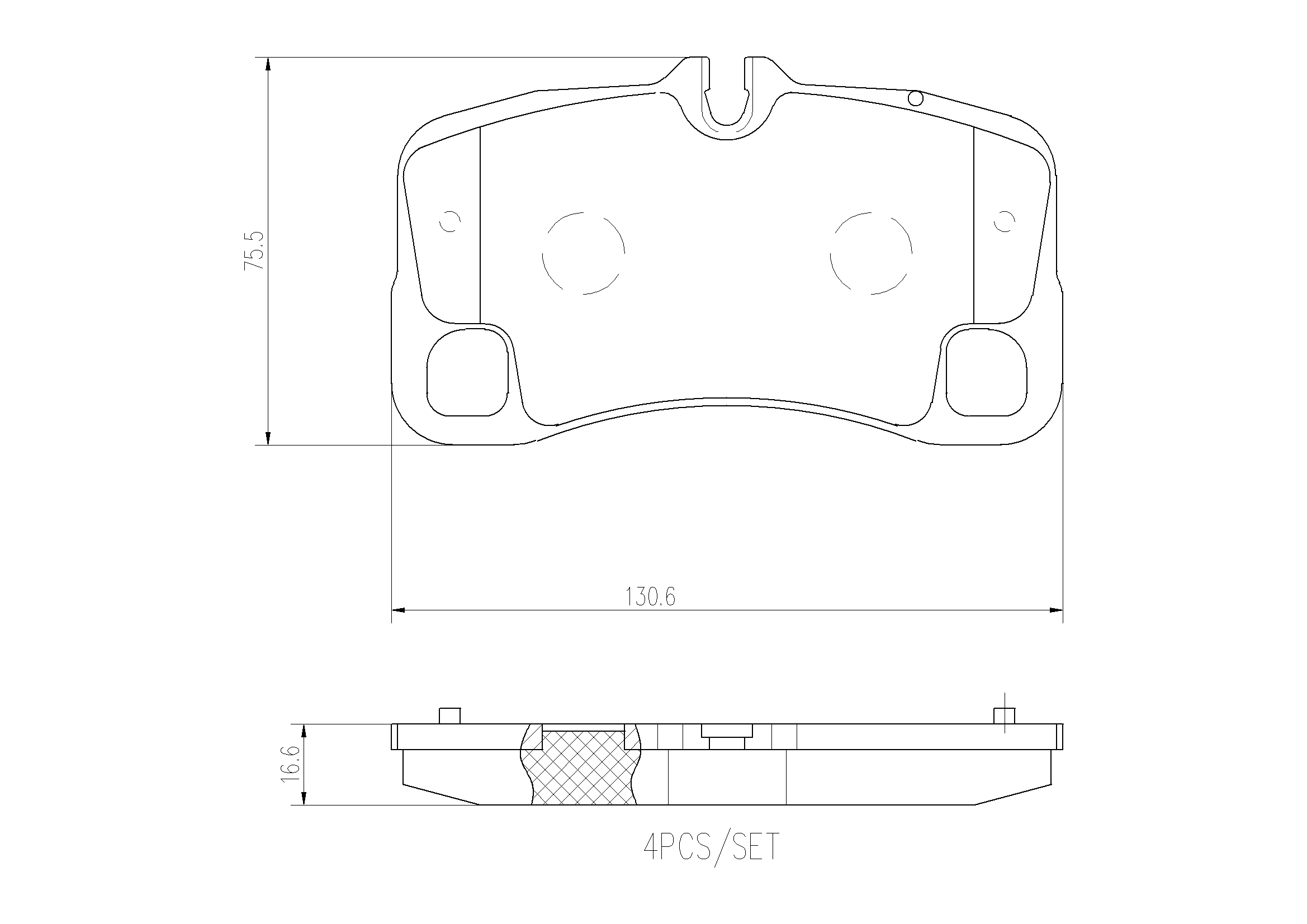 Brake Pad Set, disc brake (P65035N)