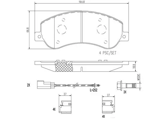 Brake Pad Set, disc brake (P24064N)