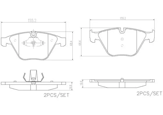 Brake Pad Set, disc brake (P06081N)