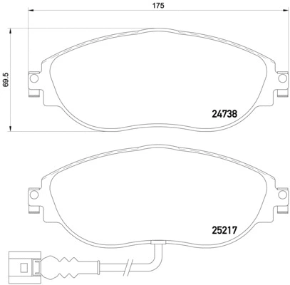 Brake Pad Set, disc brake (P 85 131)