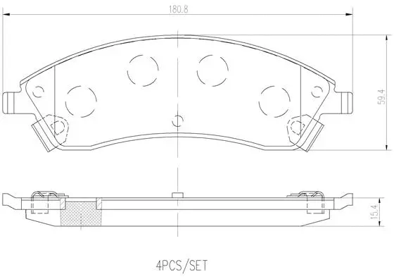 Brake Pad Set, disc brake (P09019N)