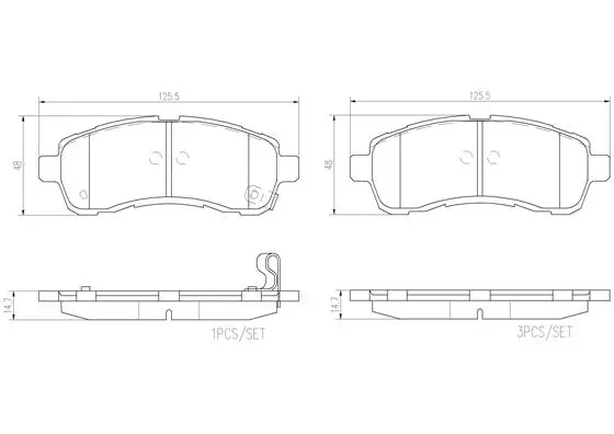 Brake Pad Set, disc brake (P 49 057)