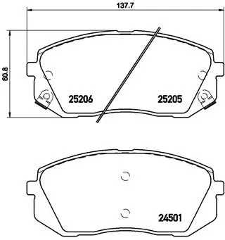 Brake Pad Set, disc brake (P 30 056)