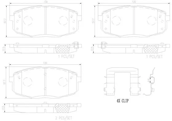 Brake Pad Set, disc brake (P30099N)