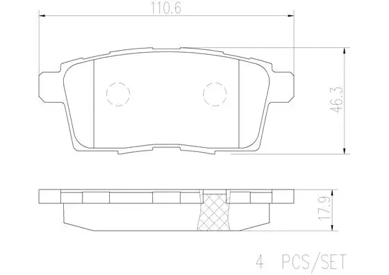 Brake Pad Set, disc brake (P49041N)