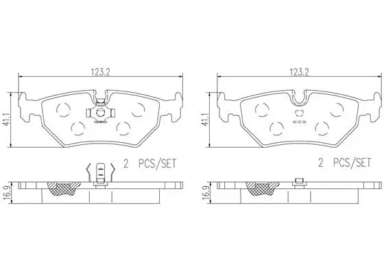 Brake Pad Set, disc brake (P36008N)