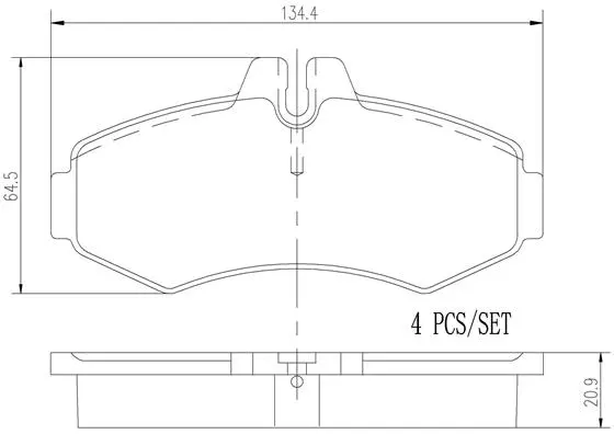 Brake Pad Set, disc brake (P50031N)
