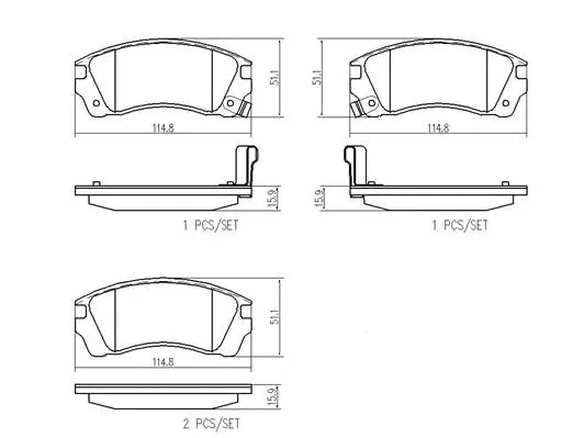 Brake Pad Set, disc brake (P56064N)