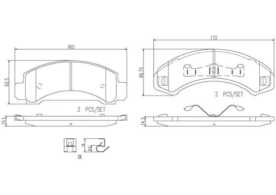 Brake Pad Set, disc brake (P24092N)