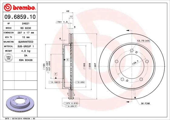 Brake Disc (09.6859.10)