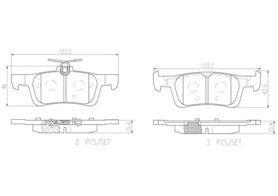 Brake Pad Set, disc brake (P61121N)