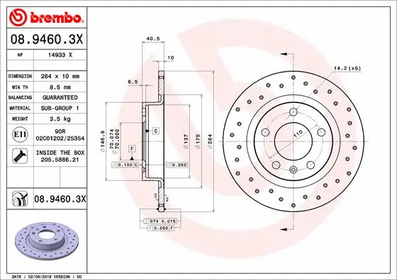 Brake Disc (08.9460.3X)