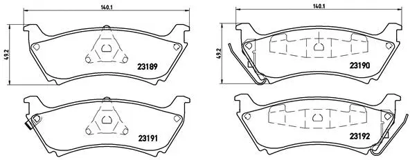 Brake Pad Set, disc brake (P 50 040)