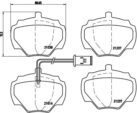 Brake Pad Set, disc brake (P 44 003)
