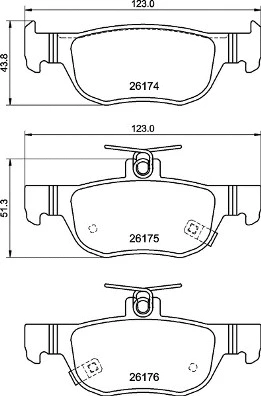 Brake Pad Set, disc brake (P 49 064)