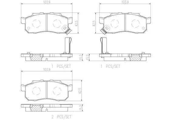 Brake Pad Set, disc brake (P28092N)