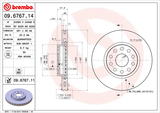 Brake Disc (09.6767.11)