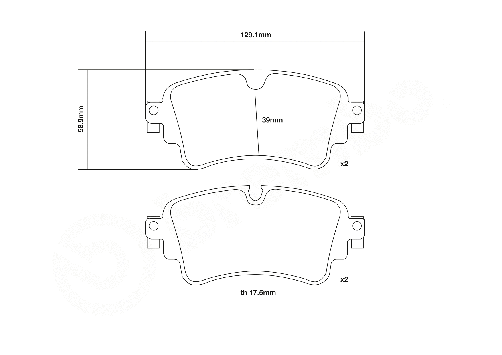High Performance Brake Pad Set