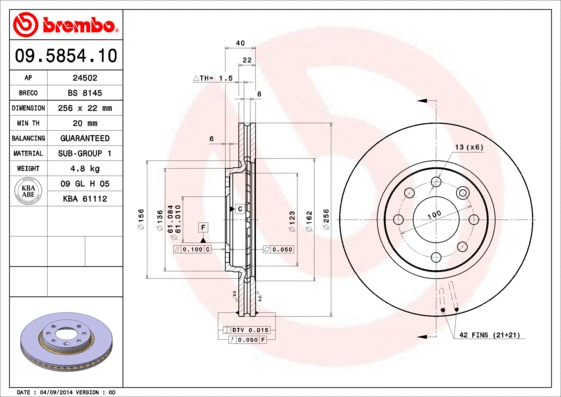 Brake Disc (09.5854.10)