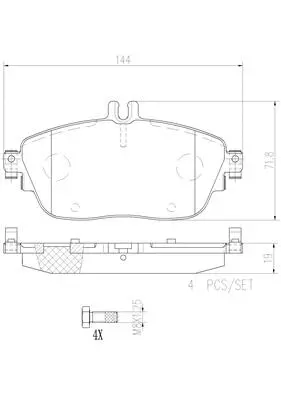 Brake Pad Set, disc brake (P50093N)