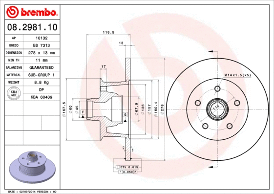 Brake Disc (08.2981.10)