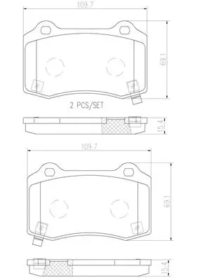 Brake Pad Set, disc brake (P09022N)