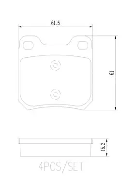 Brake Pad Set, disc brake (P59014N)