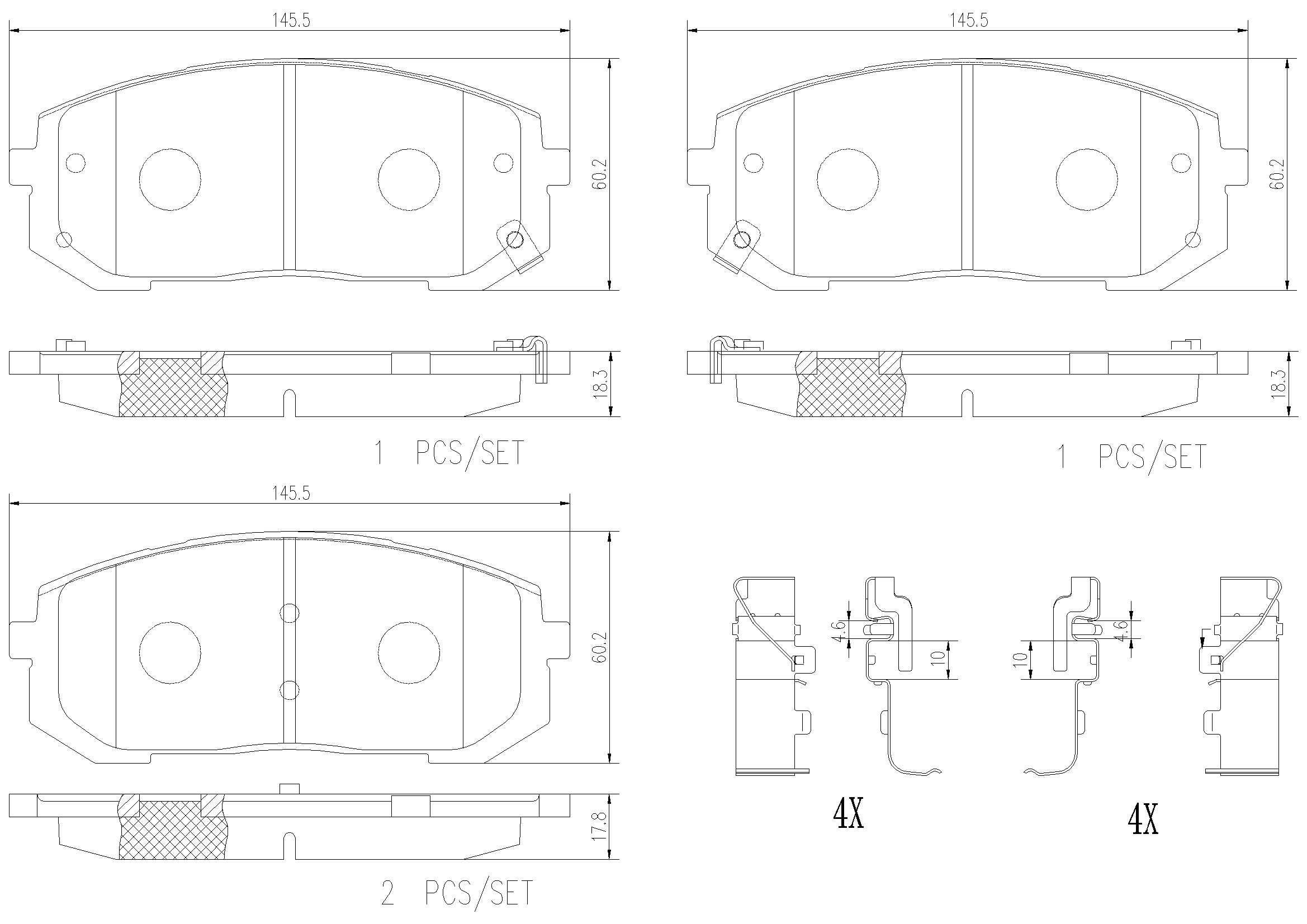 Brake Pad Set, disc brake (P 30 138)