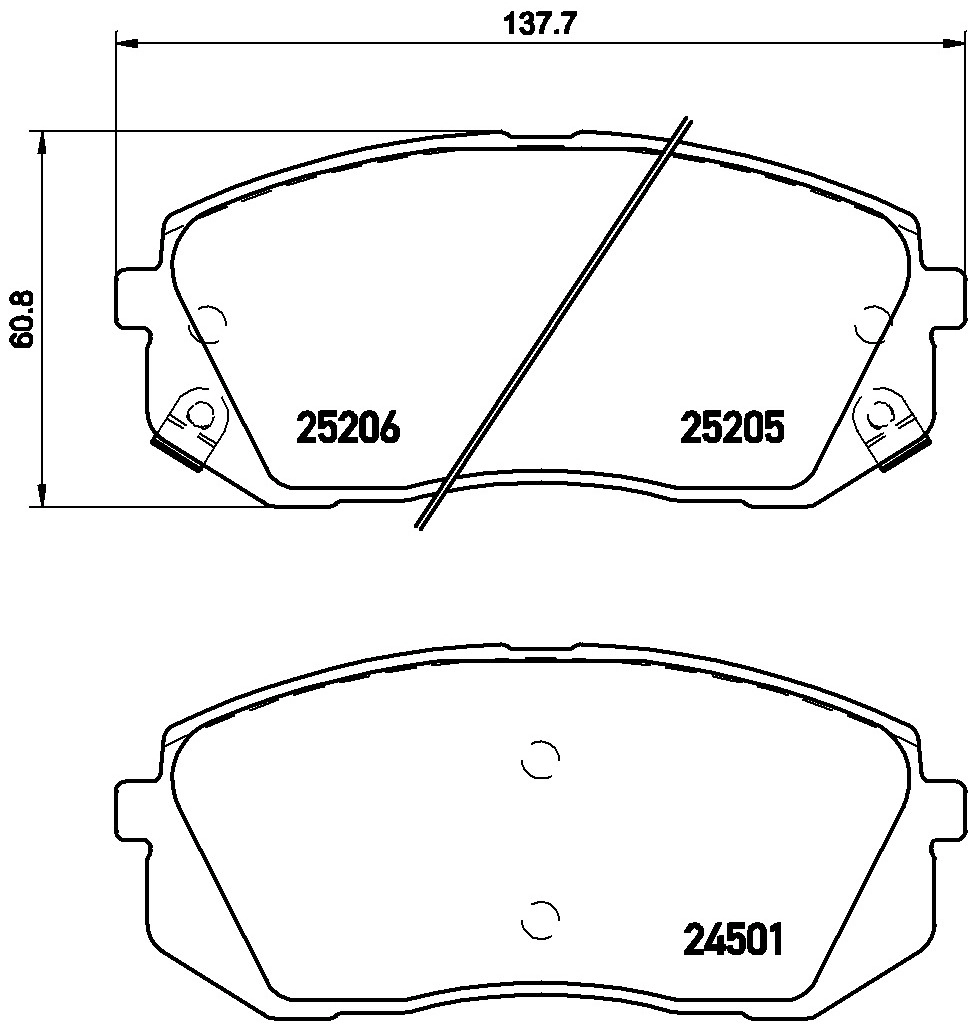 Brake Pad Set, disc brake (P 30 056E)