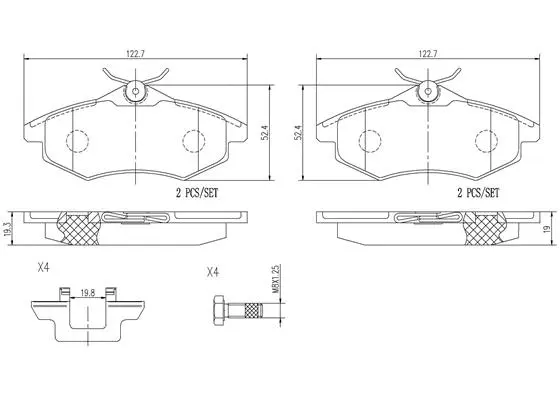 Brake Pad Set, disc brake (P61074N)