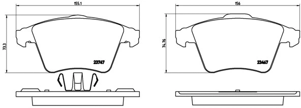 Brake Pad Set, disc brake (P 85 106)