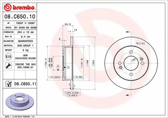Brake Disc (08.C650.11)