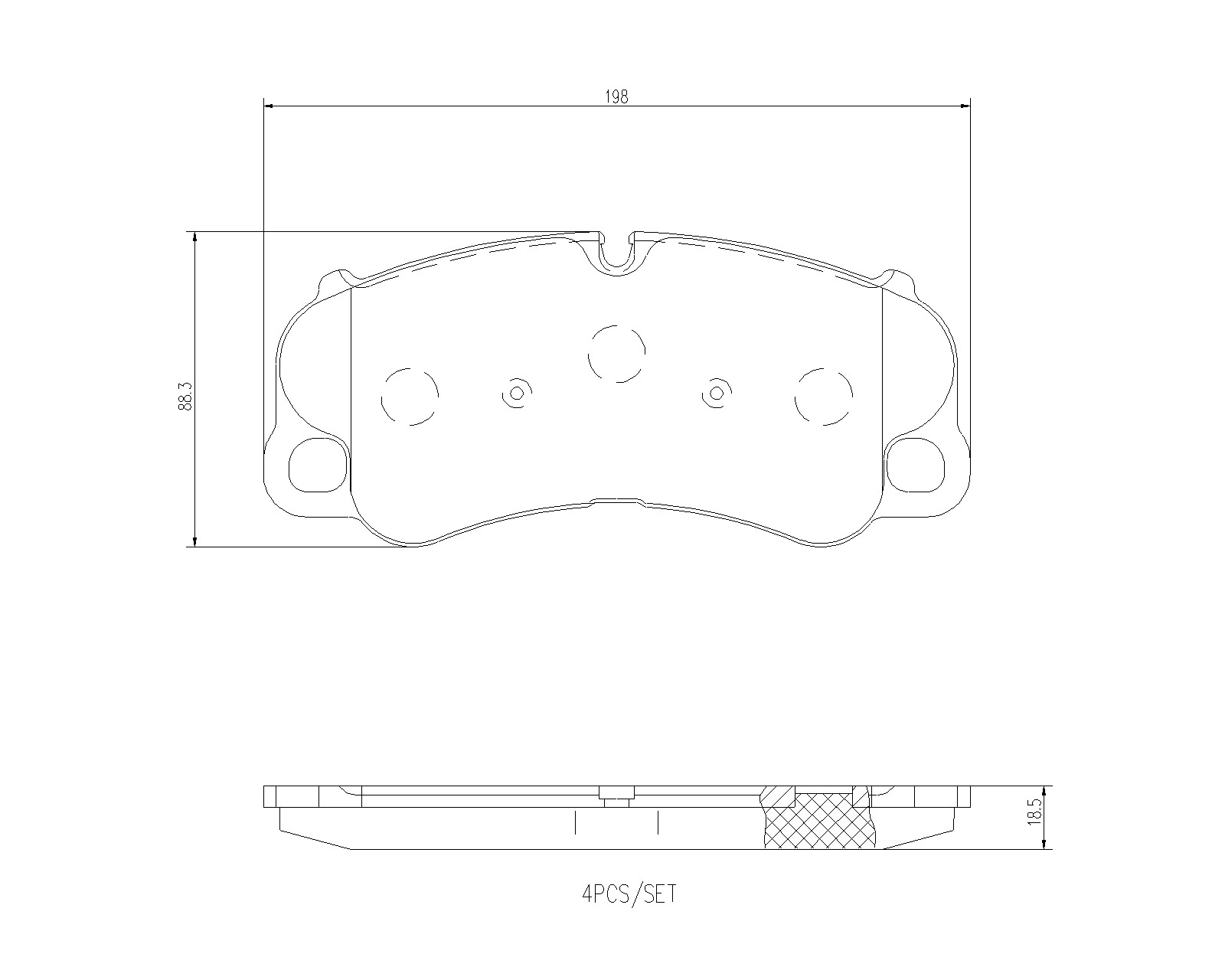 Brake Pad Set, disc brake (P65054N)