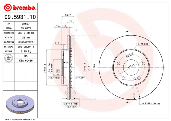 Brake Disc (09.5931.10)