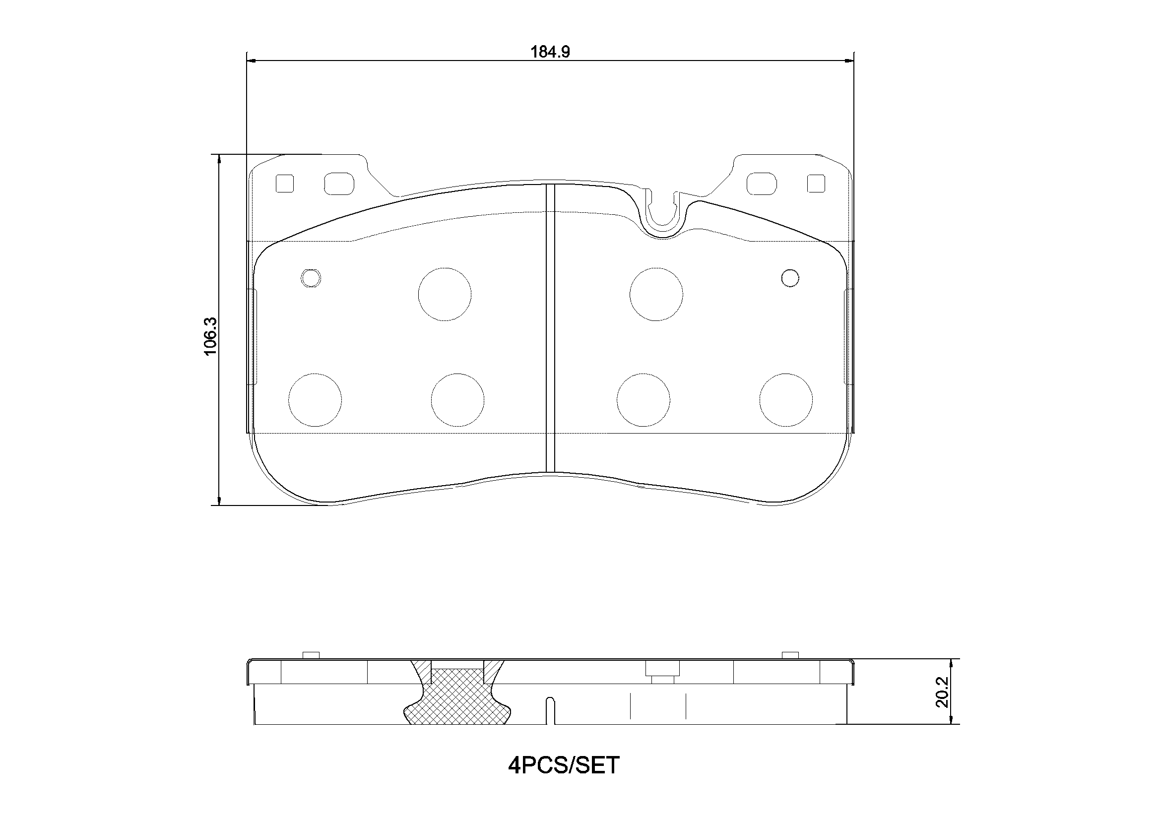 Brake Pad Set, disc brake (P06100N)