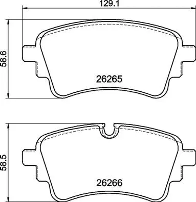 Brake Pad Set, disc brake (P 85 186)