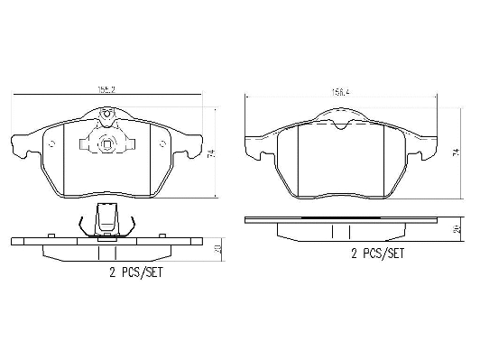 Brake Pad Set, disc brake (P59022N)